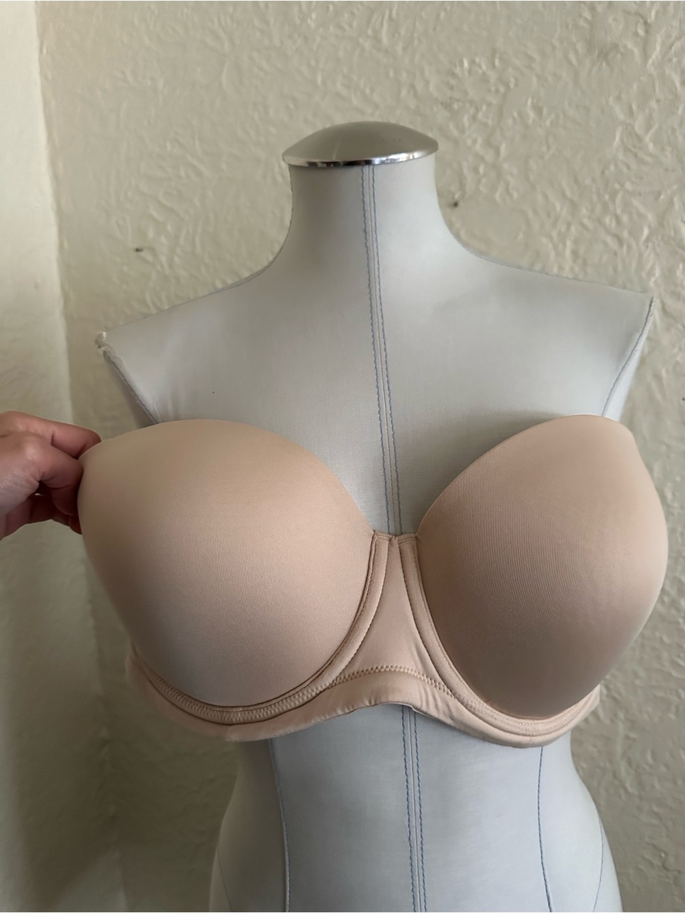 Wacoal Red Carpet Strapless Full Busted Bra Nude Beige 40DD